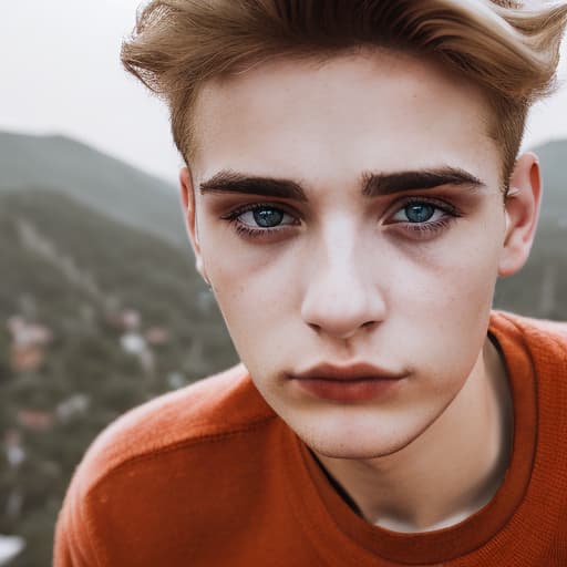 portrait+ style czech homosexual queer twink blonde very cute dude face