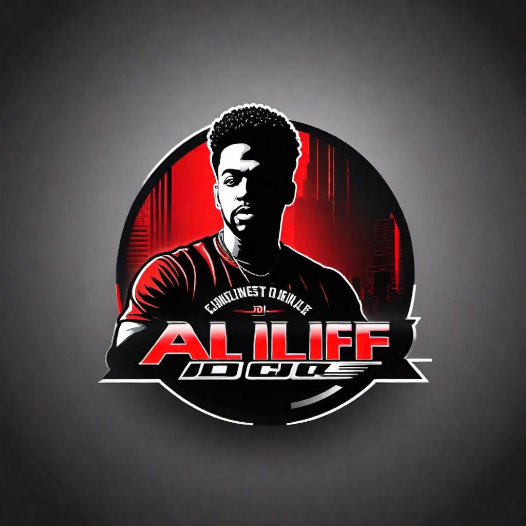  Create a logo for a disc jockey business named DJ ALIEF using the colors red and black. The design should be modern and bold, suitable for a DJ who specializes in exciting and energetic music events. The logo should easily be recognizable and can be used on various media such as websites, business cards, and banners. hyperrealistic, full body, detailed clothing, highly detailed, cinematic lighting, stunningly beautiful, intricate, sharp focus, f/1. 8, 85mm, (centered image composition), (professionally color graded), ((bright soft diffused light)), volumetric fog, trending on instagram, trending on tumblr, HDR 4K, 8K