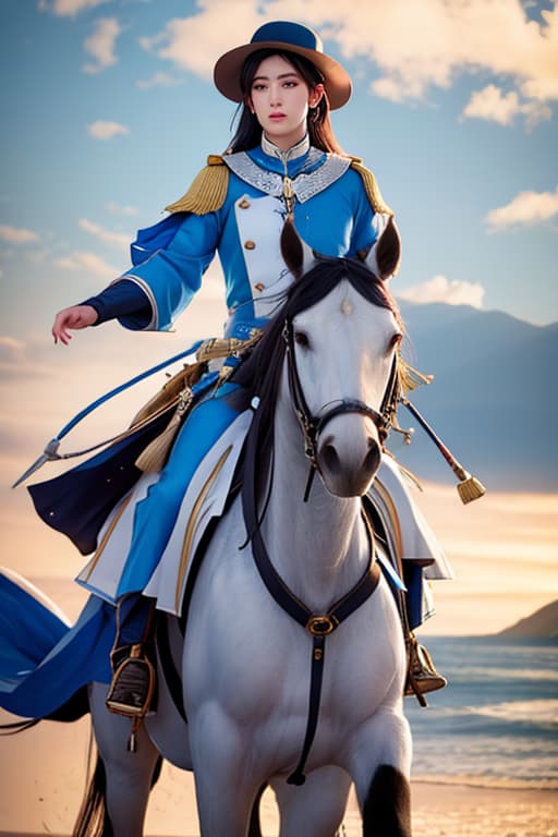  Handsome steed steed mountain river hat bottle blue sky white clouds hyperrealistic, full body, detailed clothing, highly detailed, cinematic lighting, stunningly beautiful, intricate, sharp focus, f/1. 8, 85mm, (centered image composition), (professionally color graded), ((bright soft diffused light)), volumetric fog, trending on instagram, trending on tumblr, HDR 4K, 8K