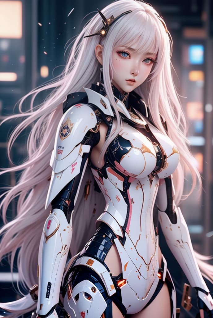  Best picture quality, high resolution, 8k, realistic, sharp focus, realistic image of elegant lady, Korean beauty, supermodel, pure white hair, blue eyes, wearing high tech cyberpunk style blue Batgirl suit, radiant Glow, sparkling suit, mecha, perfectly customized high tech suit, ice theme, custom design, 1 girl,mecha hyperrealistic, full body, detailed clothing, highly detailed, cinematic lighting, stunningly beautiful, intricate, sharp focus, f/1. 8, 85mm, (centered image composition), (professionally color graded), ((bright soft diffused light)), volumetric fog, trending on instagram, trending on tumblr, HDR 4K, 8K