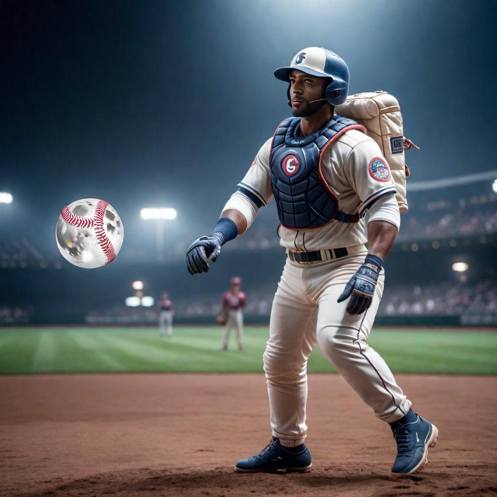  A baseball traveling to the moon hyperrealistic, full body, detailed clothing, highly detailed, cinematic lighting, stunningly beautiful, intricate, sharp focus, f/1. 8, 85mm, (centered image composition), (professionally color graded), ((bright soft diffused light)), volumetric fog, trending on instagram, trending on tumblr, HDR 4K, 8K