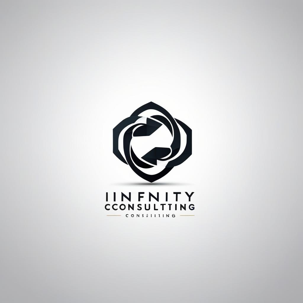  (origami style), Create an abstract logo for ‘Infinity Consulting’ incorporating an infinity symbol, to signify limitless possibilities and solutions