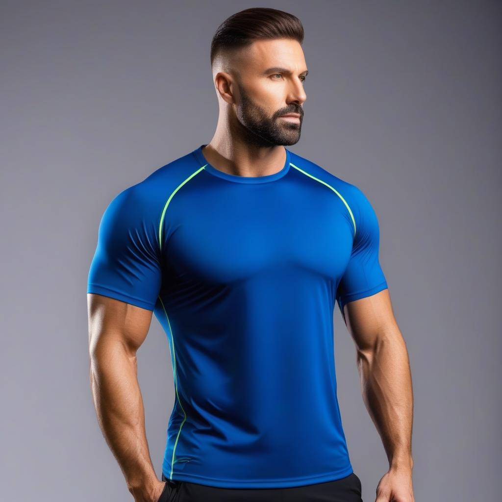  Shirt for fitness, item game, background, side view