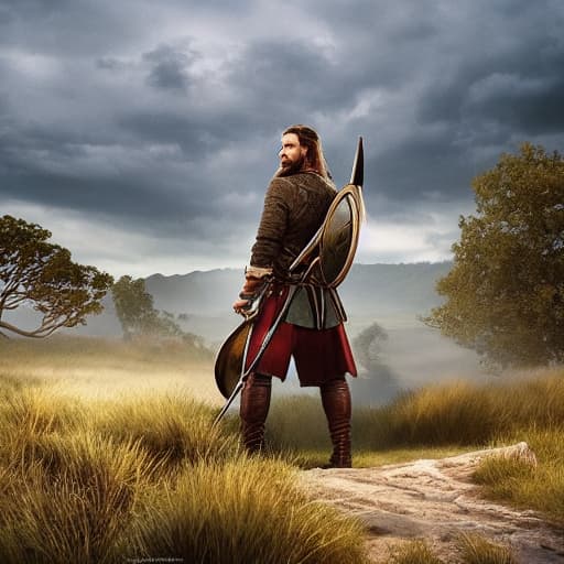  pelea vikinga hyperrealistic, full body, detailed clothing, highly detailed, cinematic lighting, stunningly beautiful, intricate, sharp focus, f/1. 8, 85mm, (centered image composition), (professionally color graded), ((bright soft diffused light)), volumetric fog, trending on instagram, trending on tumblr, HDR 4K, 8K