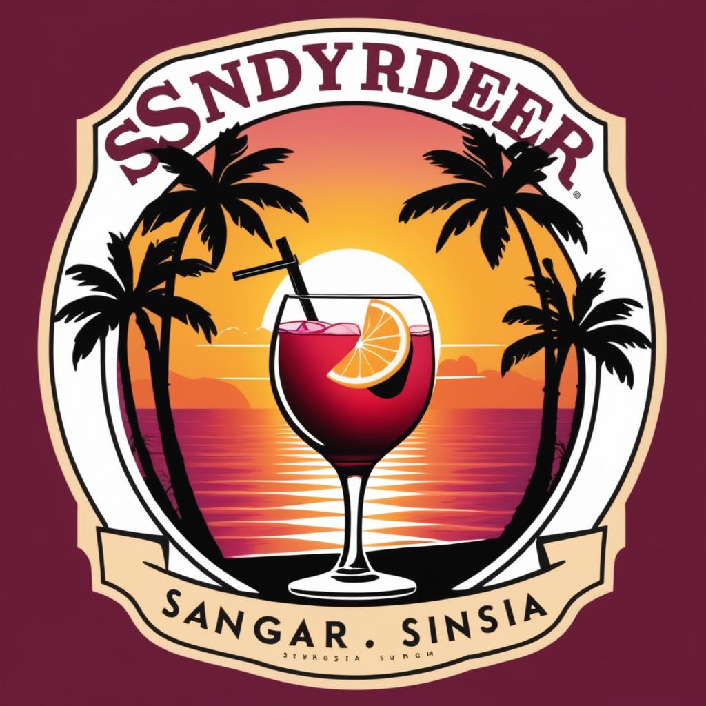  Logo, Summertime outdoor theme, “Snyder Sunset Sangria” is the name
