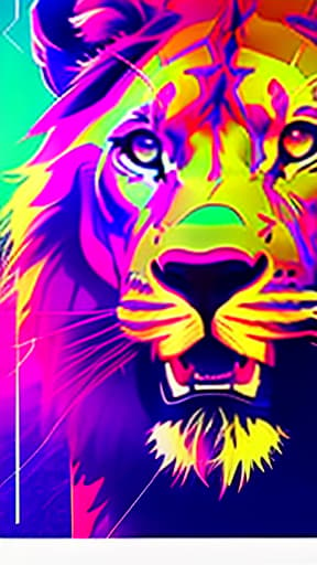 nvinkpunk nvinkpunk snthwve style nvinkpunk, Lion singing, high quality, highly detailed, intricate, sharp focus, (centered image composition), digital painting, concept art, smooth, illustration, 4K, 8K