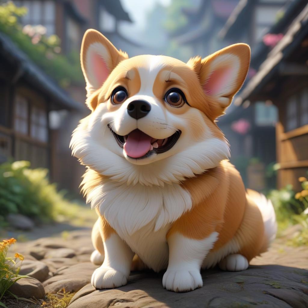  anime artwork I'M A CORGI . anime style, key visual, vibrant, studio anime, highly detailed hyperrealistic, full body, detailed clothing, highly detailed, cinematic lighting, stunningly beautiful, intricate, sharp focus, f/1. 8, 85mm, (centered image composition), (professionally color graded), ((bright soft diffused light)), volumetric fog, trending on instagram, trending on tumblr, HDR 4K, 8K