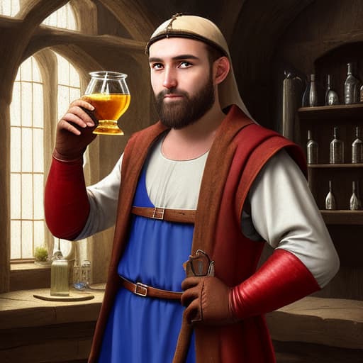  Medieval male alchemist