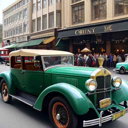  A lot of antique cars in front of one person ，