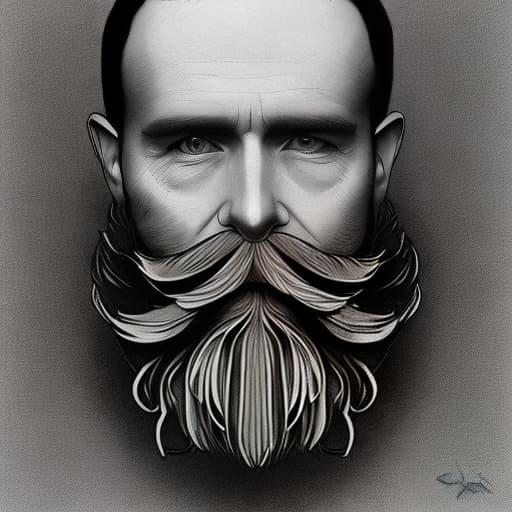 mdjrny-v4 style A beard made of wood