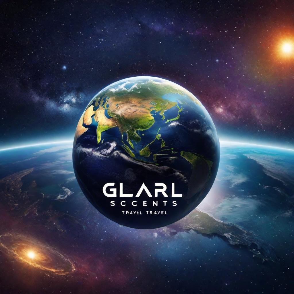  Design a logo that showcases the Earth in outer space, with the phrase 'Global Scents Travel' creatively weaving through the planet. The Earth should be detailed and realistic, set against the starry backdrop of space, and the text should appear to curve with the planet's shape. The font for 'Global Scents Travel' should be modern and futuristic, with a color scheme that stands out in the cosmic setting while maintaining readability and a premium feel. hyperrealistic, full body, detailed clothing, highly detailed, cinematic lighting, stunningly beautiful, intricate, sharp focus, f/1. 8, 85mm, (centered image composition), (professionally color graded), ((bright soft diffused light)), volumetric fog, trending on instagram, trending on tumblr, HDR 4K, 8K