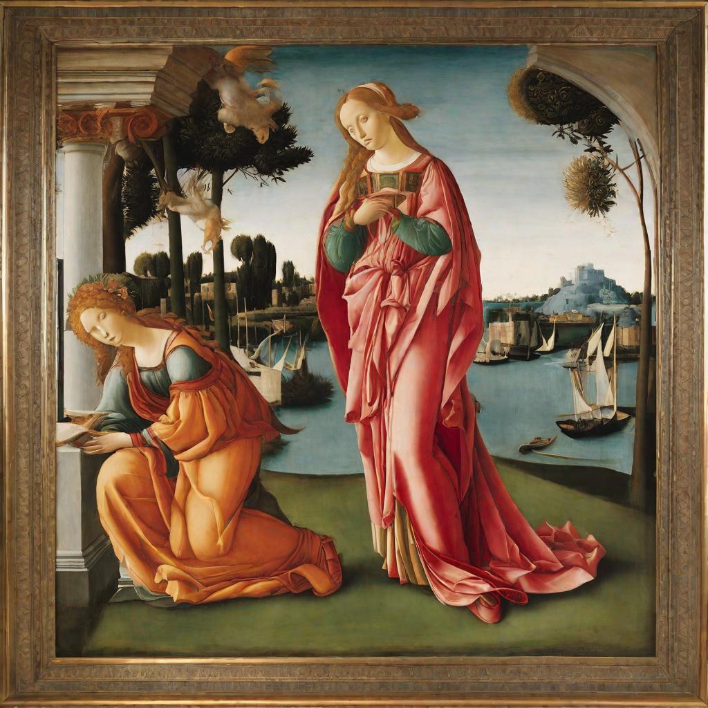  masterpiece, best quality,Give me some pictures of Botticelli's usual clothes.