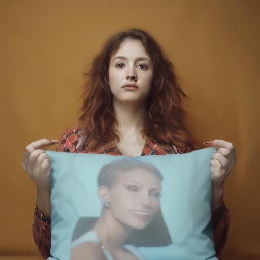 portrait+ style mark pillow queer face