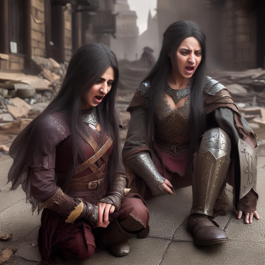  medieval fantasy, small, tiny, young, one Latina woman, young, screaming, crying, facepalm, flat chest, young, sitting on curb in front of burning building, one woman, flat chest, young, screaming, crying, facepalm, tattered clothing, revealing cloth clothing, one woman, flat chest, young, ripped ragged clothes, screaming, crying, facepalm,  ultra realistic, fantasy medieval setting, highly detailed, 4K, 8K, HD, hyperrealistic, full body, detailed clothing, highly detailed, cinematic lighting, stunningly beautiful, intricate, sharp focus, f/1. 8, 85mm, (centered image composition), (professionally color graded), ((bright soft diffused light)), volumetric fog, trending on instagram, trending on tumblr, HDR 4K, 8K