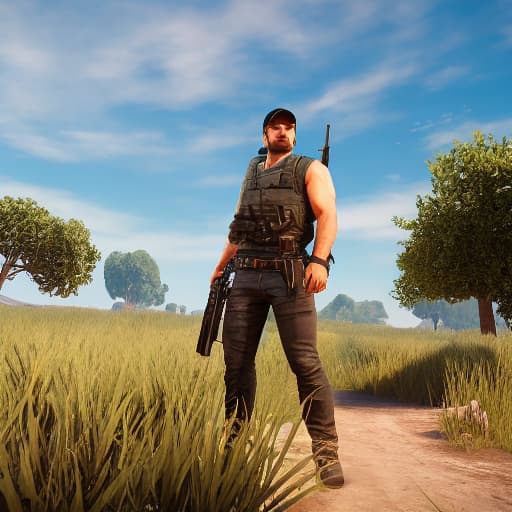  pubg thumbnail Apply the Following Styles 3Drenderer hyperrealistic, full body, detailed clothing, highly detailed, cinematic lighting, stunningly beautiful, intricate, sharp focus, f/1. 8, 85mm, (centered image composition), (professionally color graded), ((bright soft diffused light)), volumetric fog, trending on instagram, trending on tumblr, HDR 4K, 8K