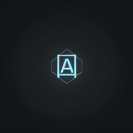  Create AI Logo for architectural design, the glowing AI letters combine to create urban architectural shapes