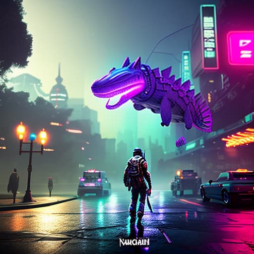 nvinkpunk 14ft magical alligator with a diamond incrusted back hyperrealistic, full body, detailed clothing, highly detailed, cinematic lighting, stunningly beautiful, intricate, sharp focus, f/1. 8, 85mm, (centered image composition), (professionally color graded), ((bright soft diffused light)), volumetric fog, trending on instagram, trending on tumblr, HDR 4K, 8K