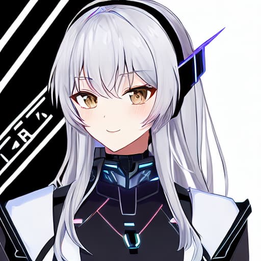  Silver-haired girl, cyber