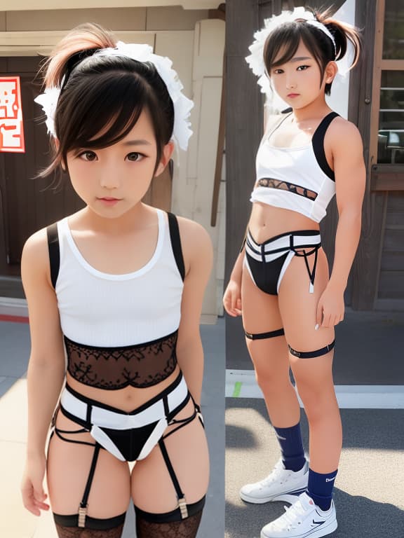  Garter belt Tank top Cute 6th grade hot pants Japanese Boys Boys