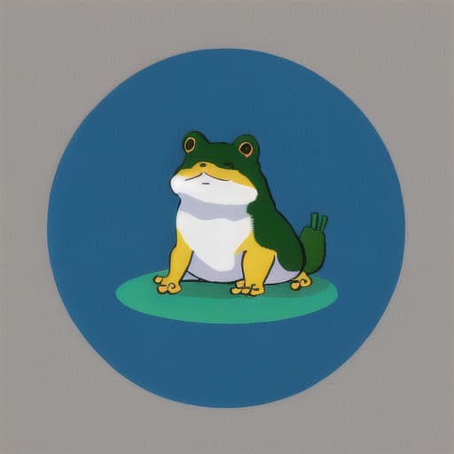  shiba killed frog 3D 4K UHD circle logo