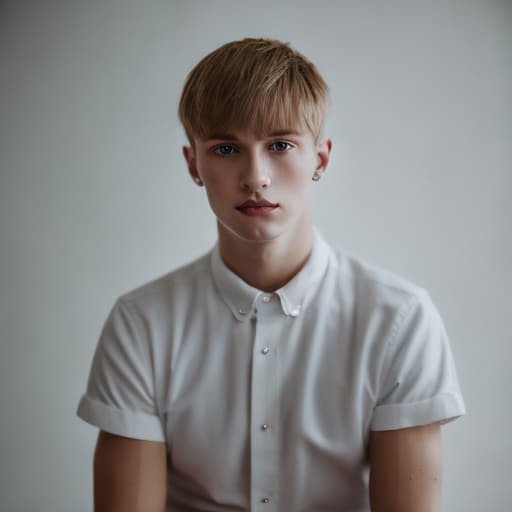 portrait+ style russian homosexual queer twink blonde very cute dude face