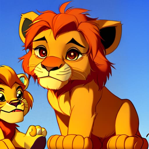  Anthropomorphic lion king baby simba