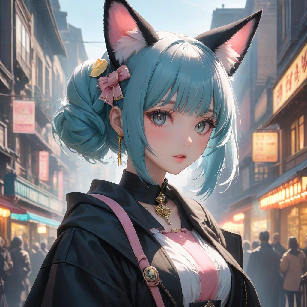  score 9, score 8 up, score 7 up, score 6 up, <lora:p4st3lg0r3XLP:1> p4st3lg0r3, 1girl, pastel,animal ears, bandaid, hair ornament hyperrealistic, full body, detailed clothing, highly detailed, cinematic lighting, stunningly beautiful, intricate, sharp focus, f/1. 8, 85mm, (centered image composition), (professionally color graded), ((bright soft diffused light)), volumetric fog, trending on instagram, trending on tumblr, HDR 4K, 8K