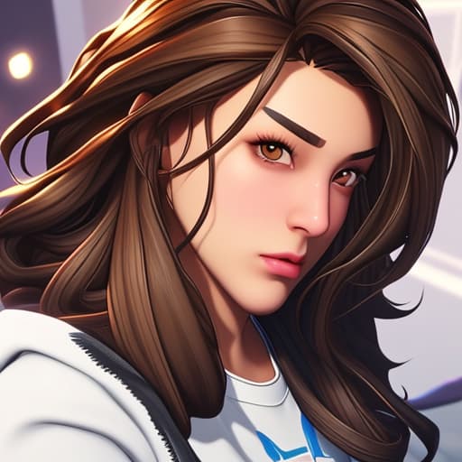  Fortnite player brown hair brown eyes pretty