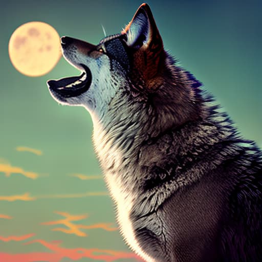 nvinkpunk Realistic image of Wolf howling at the moon hyperrealistic, full body, detailed clothing, highly detailed, cinematic lighting, stunningly beautiful, intricate, sharp focus, f/1. 8, 85mm, (centered image composition), (professionally color graded), ((bright soft diffused light)), volumetric fog, trending on instagram, trending on tumblr, HDR 4K, 8K