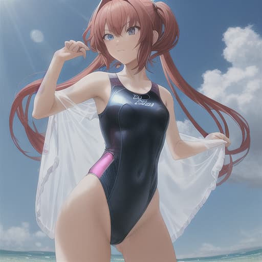  anime man wearing female swimsuit