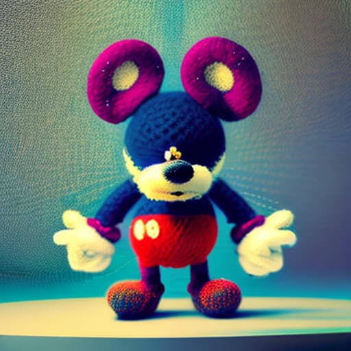 woolitize mickey mouse on fire hyperrealistic, full body, detailed clothing, highly detailed, cinematic lighting, stunningly beautiful, intricate, sharp focus, f/1. 8, 85mm, (centered image composition), (professionally color graded), ((bright soft diffused light)), volumetric fog, trending on instagram, trending on tumblr, HDR 4K, 8K