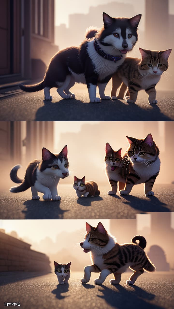  A heartwarming scene of a curious dog and a cat engaged in a friendly game of chase or cuddling together, depicted in a simple, sketch like style with low level details. The overall quality of the image is set at a level 2, making it easy for a of to color in with markers. hyperrealistic, full body, detailed clothing, highly detailed, cinematic lighting, stunningly beautiful, intricate, sharp focus, f/1. 8, 85mm, (centered image composition), (professionally color graded), ((bright soft diffused light)), volumetric fog, trending on instagram, trending on tumblr, HDR 4K, 8K