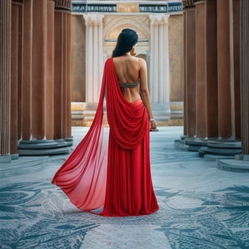 analog style greek mythology girl with wings and that culture look stand behind the mahal hyperrealistic, full body, detailed clothing, highly detailed, cinematic lighting, stunningly beautiful, intricate, sharp focus, f/1. 8, 85mm, (centered image composition), (professionally color graded), ((bright soft diffused light)), volumetric fog, trending on instagram, trending on tumblr, HDR 4K, 8K