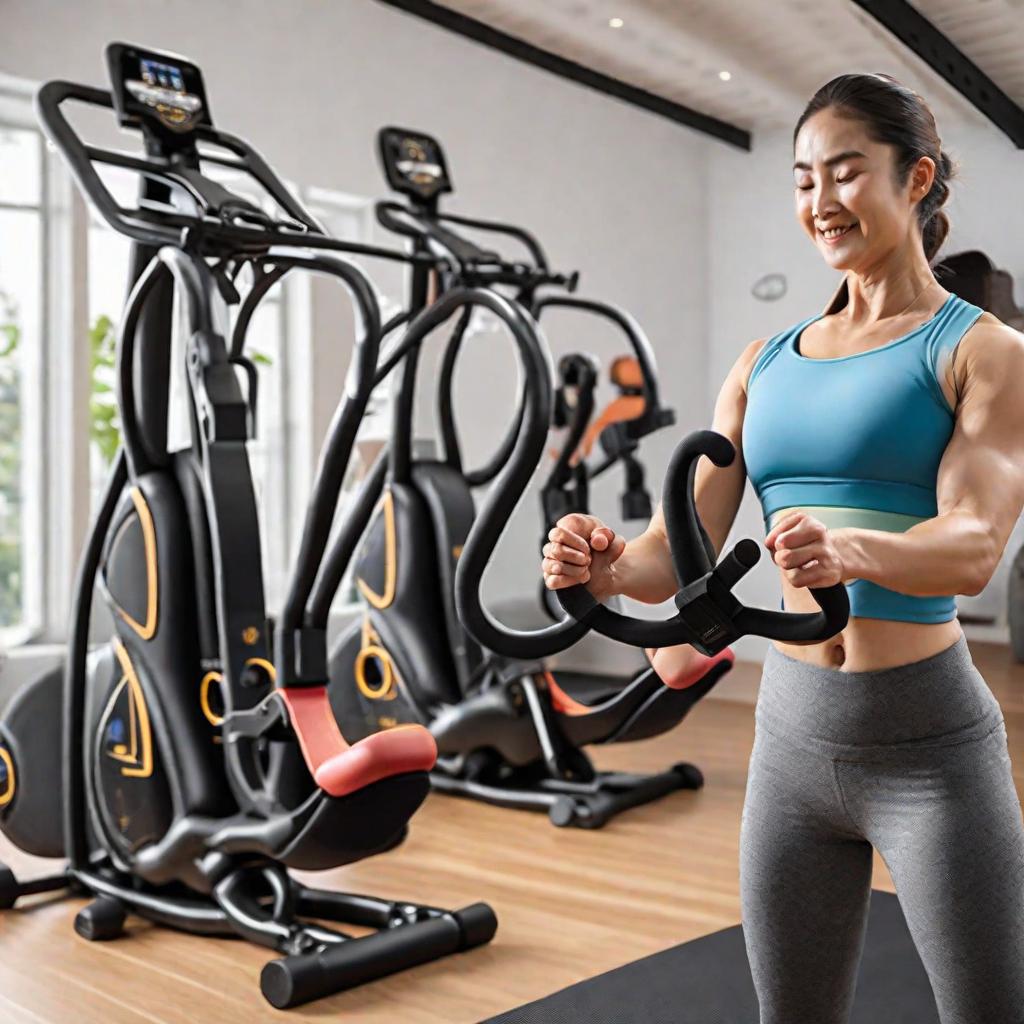  Masterpiece, best quality, an exercise equipment that can exercise local muscles and massage and relax local muscles, requiring a sense of science and technology, lightweight, easy to wear