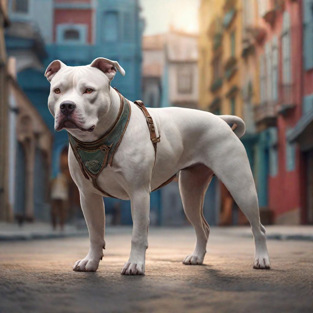  Quiero un perro en 3D Pitbull hyperrealistic, full body, detailed clothing, highly detailed, cinematic lighting, stunningly beautiful, intricate, sharp focus, f/1. 8, 85mm, (centered image composition), (professionally color graded), ((bright soft diffused light)), volumetric fog, trending on instagram, trending on tumblr, HDR 4K, 8K