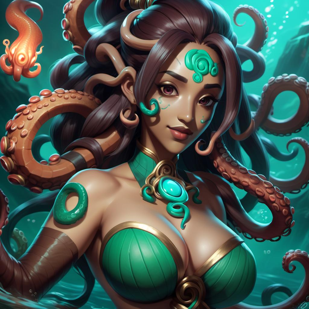  NSFW Illaoi with tentacles from league of legends