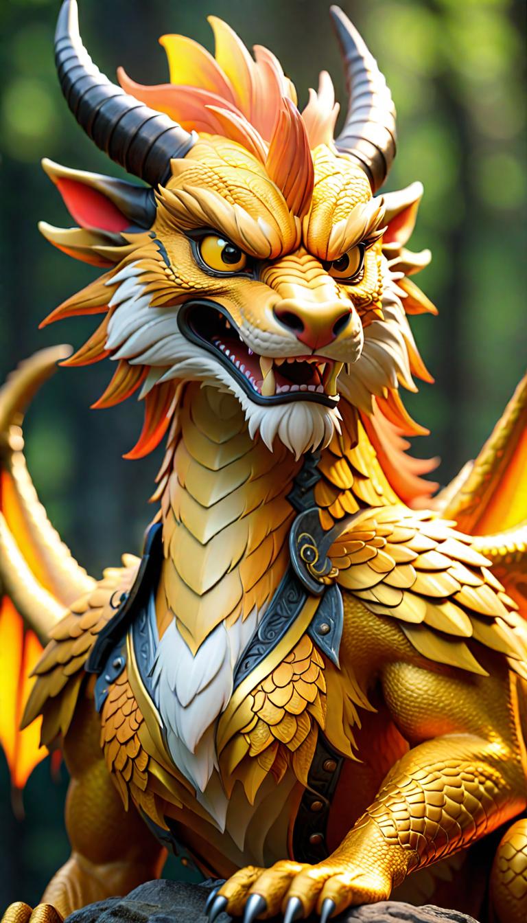  Professional 3D model of Golden dragon . Rendered with Octane, the model is highly detailed,dramatic lighting. hyperrealistic, full body, detailed clothing, highly detailed, cinematic lighting, stunningly beautiful, intricate, sharp focus, f/1. 8, 85mm, (centered image composition), (professionally color graded), ((bright soft diffused light)), volumetric fog, trending on instagram, trending on tumblr, HDR 4K, 8K