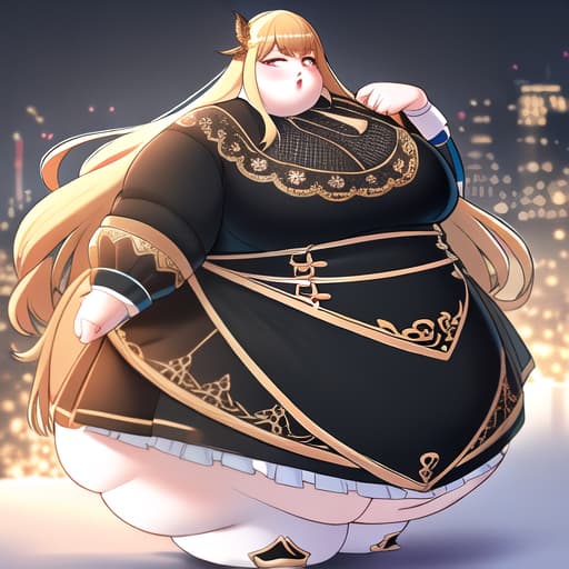  obese, , wearing a  hyperrealistic, full body, detailed clothing, highly detailed, cinematic lighting, stunningly beautiful, intricate, sharp focus, f/1. 8, 85mm, (centered image composition), (professionally color graded), ((bright soft diffused light)), volumetric fog, trending on instagram, trending on tumblr, HDR 4K, 8K