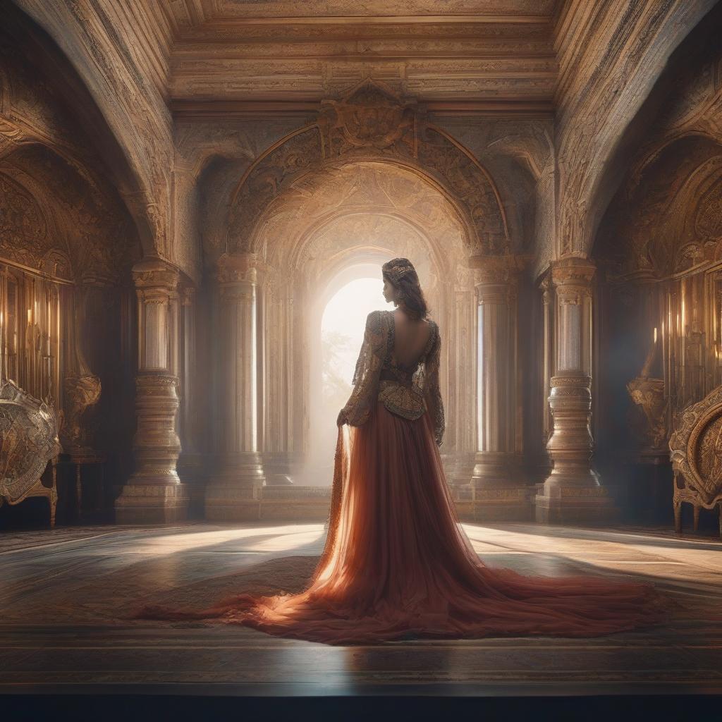  ancient mysterious magical large mirror in a beautiful frame hyperrealistic, full body, detailed clothing, highly detailed, cinematic lighting, stunningly beautiful, intricate, sharp focus, f/1. 8, 85mm, (centered image composition), (professionally color graded), ((bright soft diffused light)), volumetric fog, trending on instagram, trending on tumblr, HDR 4K, 8K