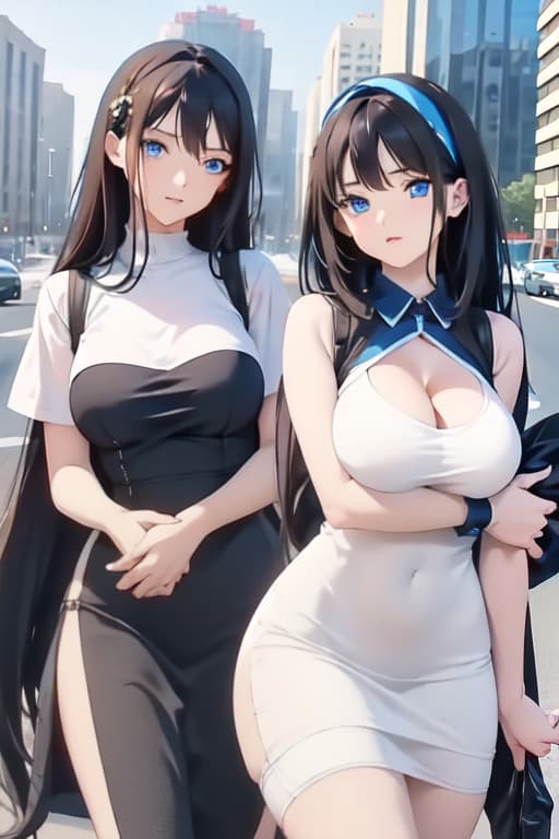  2 s. A 20 yea 5'2 white with long black hair, piercing blue eyes, a figure, d cup s, and a big, round . And a 2 old 5'4 white with medium length hair, blue eyes, a and curvy figure, nice big dd s, and a nice big, round . Both are wearing short ty dresses