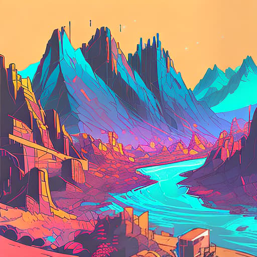 nvinkpunk Whimsical mountains