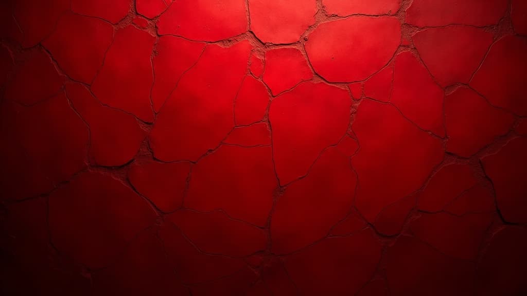  good quality, high quality, dark red cracked wall texture background with deep shadows and grunge effect