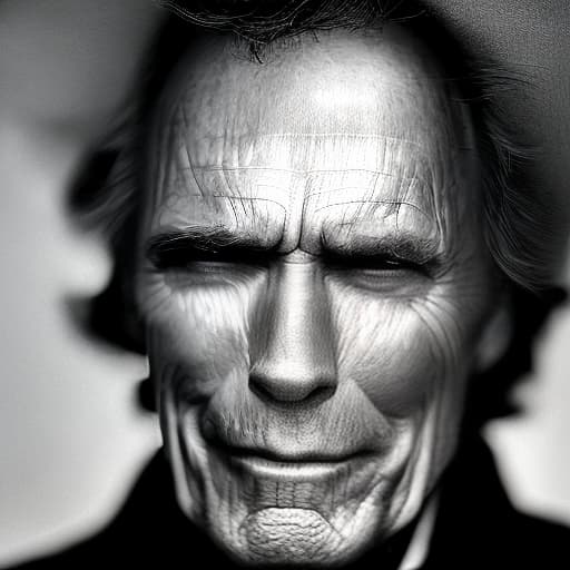 lnkdn photography Clint Eastwood close up portrait detailed realistic