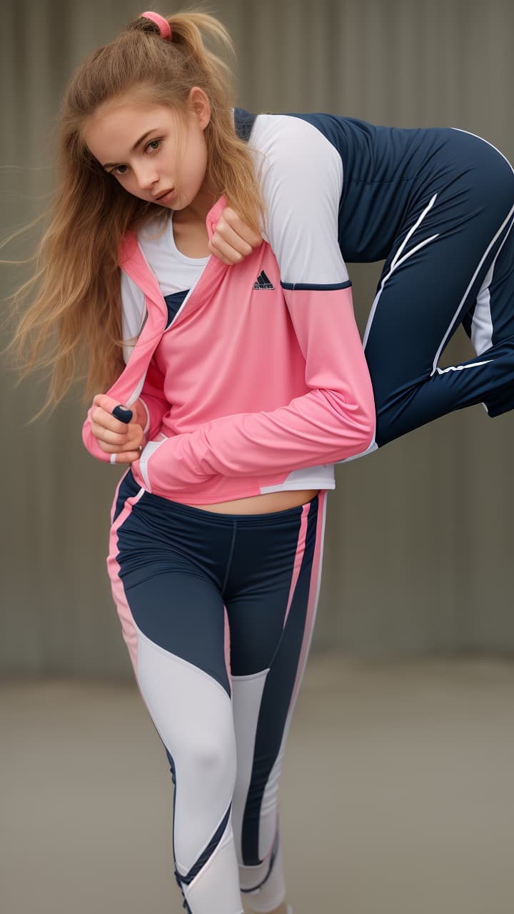  girl with sport clothes