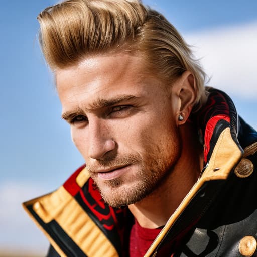 portrait+ style russian ifbb queer very cute blonde dilf dude face