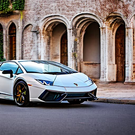 analog style back of Lamborghini with high upgradation hyperrealistic, full body, detailed clothing, highly detailed, cinematic lighting, stunningly beautiful, intricate, sharp focus, f/1. 8, 85mm, (centered image composition), (professionally color graded), ((bright soft diffused light)), volumetric fog, trending on instagram, trending on tumblr, HDR 4K, 8K