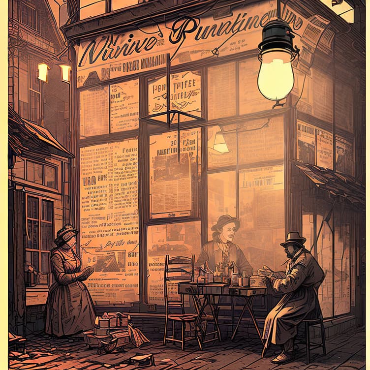 nvinkpunk Create a vintage oil lamp advertisement of 1850 so old newspaper and the overall feel is renaissance vintage.