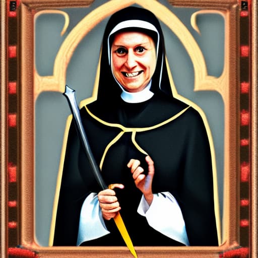 A nun with a sword