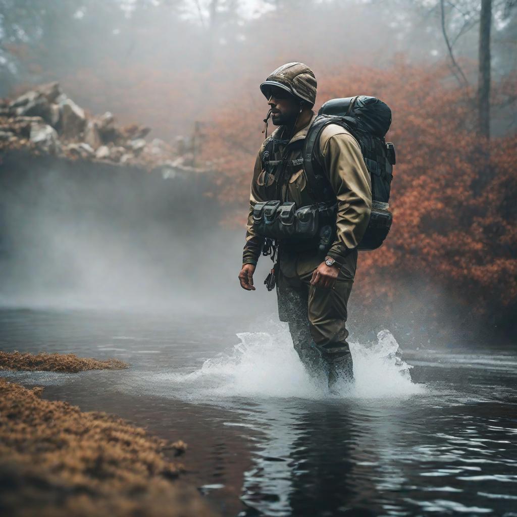  Una persona buscando agua en un mundo destruido hyperrealistic, full body, detailed clothing, highly detailed, cinematic lighting, stunningly beautiful, intricate, sharp focus, f/1. 8, 85mm, (centered image composition), (professionally color graded), ((bright soft diffused light)), volumetric fog, trending on instagram, trending on tumblr, HDR 4K, 8K