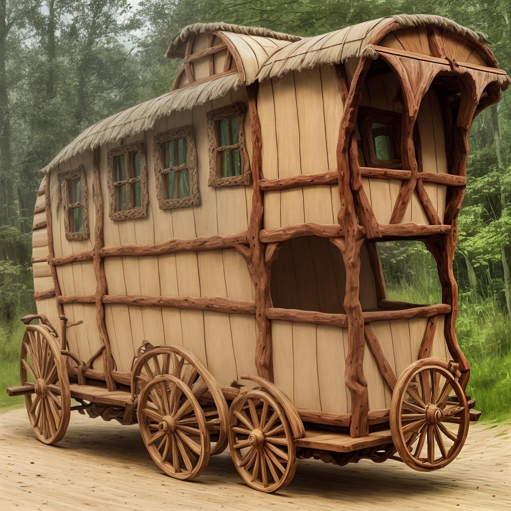  wooden caravan